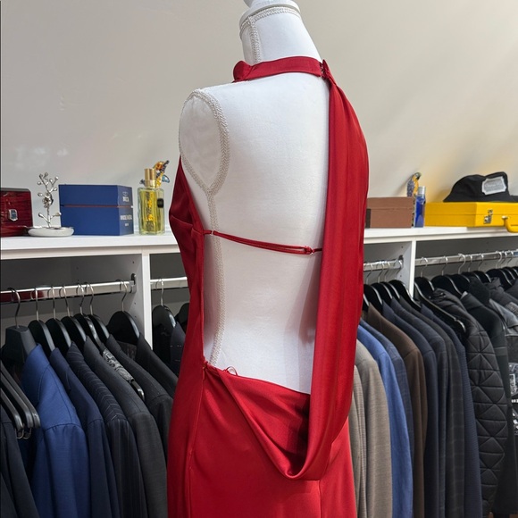 Zara Red Backless Dress - Picture 2 of 8